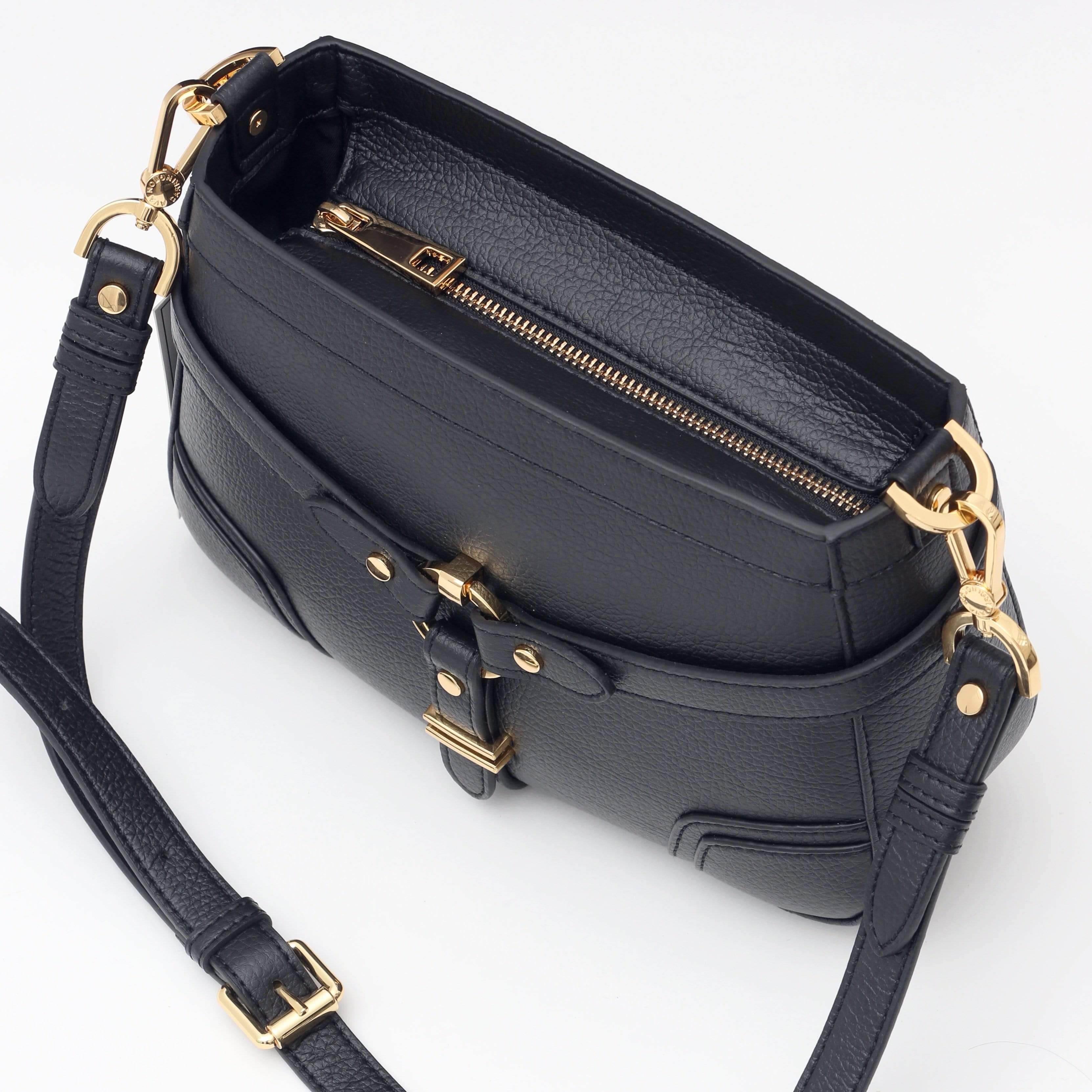 Stockholm Vegan Leather Crossbody Bag for Women - Stylish & Cruelty-Free Black Handbag | Perfect for Work, Travel & Everyday Use
