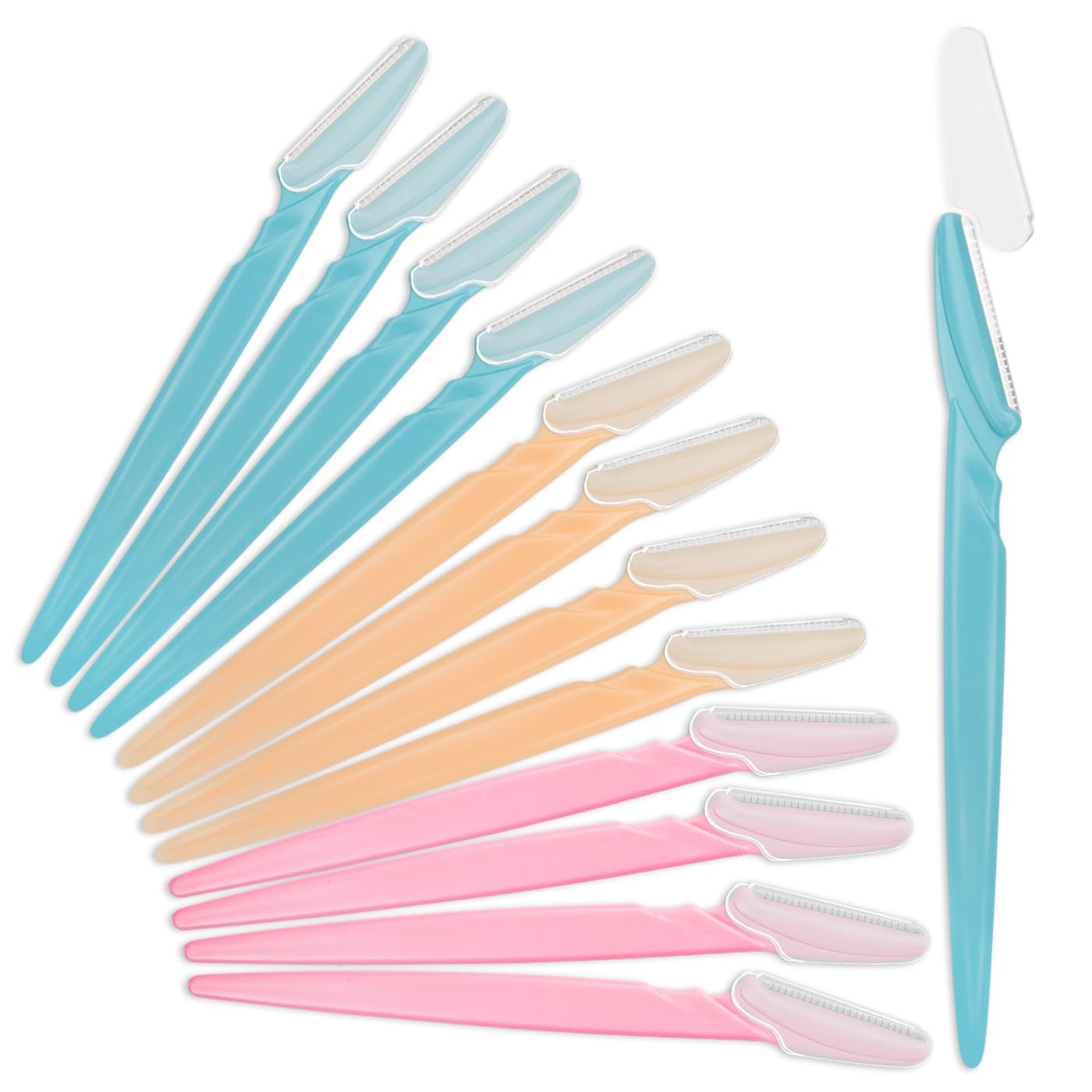 12 Pack Professional Eyebrow Razors for Women - Dermaplaning Face Razor for Facial Hair Removal - Perfect for Eyebrow Shaping & Peach Fuzz Removal at Home or Salon