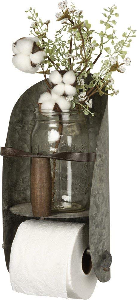 Stainless Steel Scoop Toilet Paper Holder - Rustproof Bathroom Tissue Roll Dispenser for Home, Office & RV - Easy Install & Space Saving Design