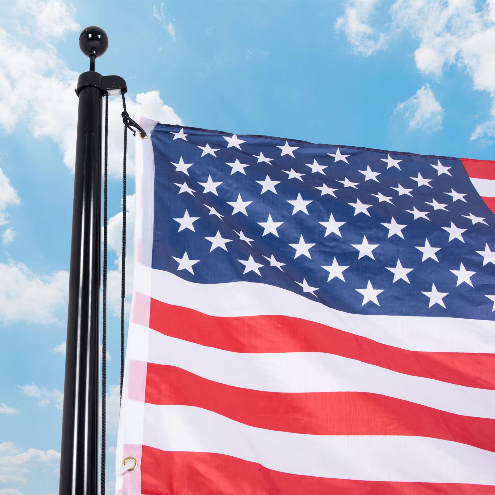 Flag Pole Ball Topper Ornament - 1/2