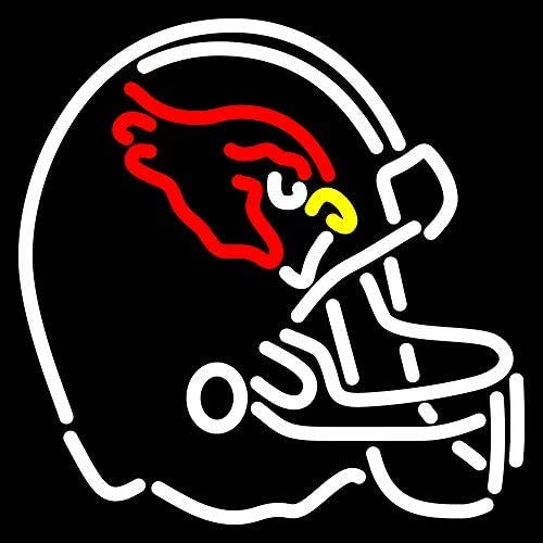 Arizona Cardinals Helmet Neon Sign - 20x16 Inches Handmade LED Beer Bar Light for Man Cave, Sports Pub & Game Room Decor (Multiple Sizes Available) - Perfect for Football Parties, Sports Themed Bars & Fan Cave Lighting