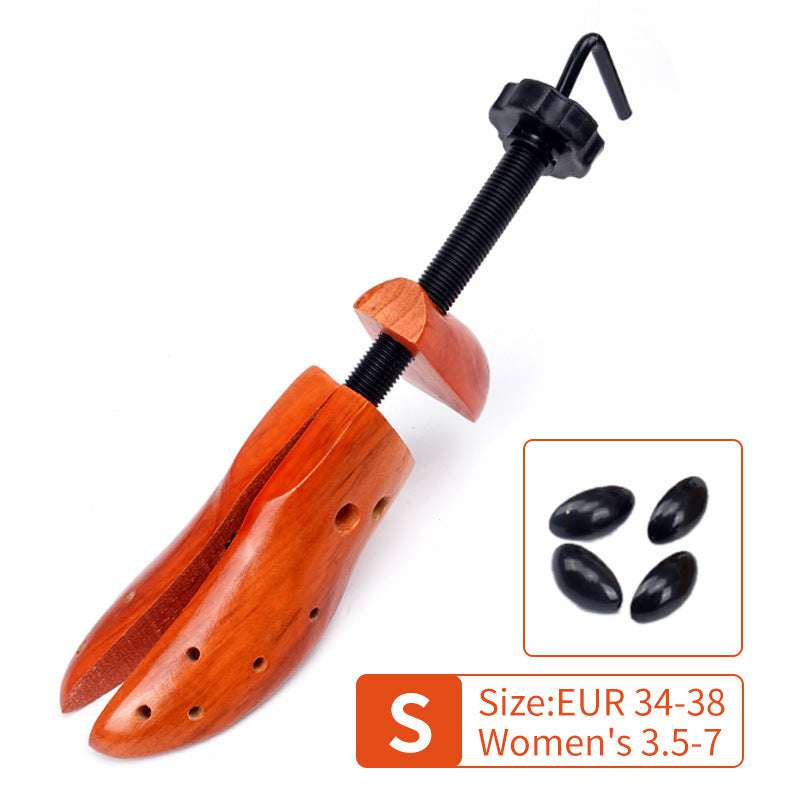 1 PCS Brown Adjustable Wooden Shoe Stretcher for Women - Small Size (EUR 34-38) - Comfortable Footwear Solution for Tight Shoes, Boots & High Heels - Perfect for Home, Office & Travel Use