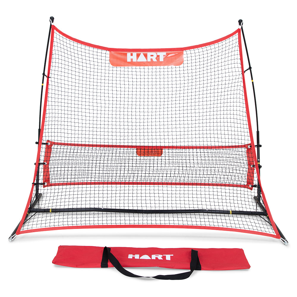 HART Soccer Double Rebound Net - Training & Practice Soccer Rebounder for Backyard, Field Drills - Perfect for Solo Practice, Goalkeeper Training & Team Drills