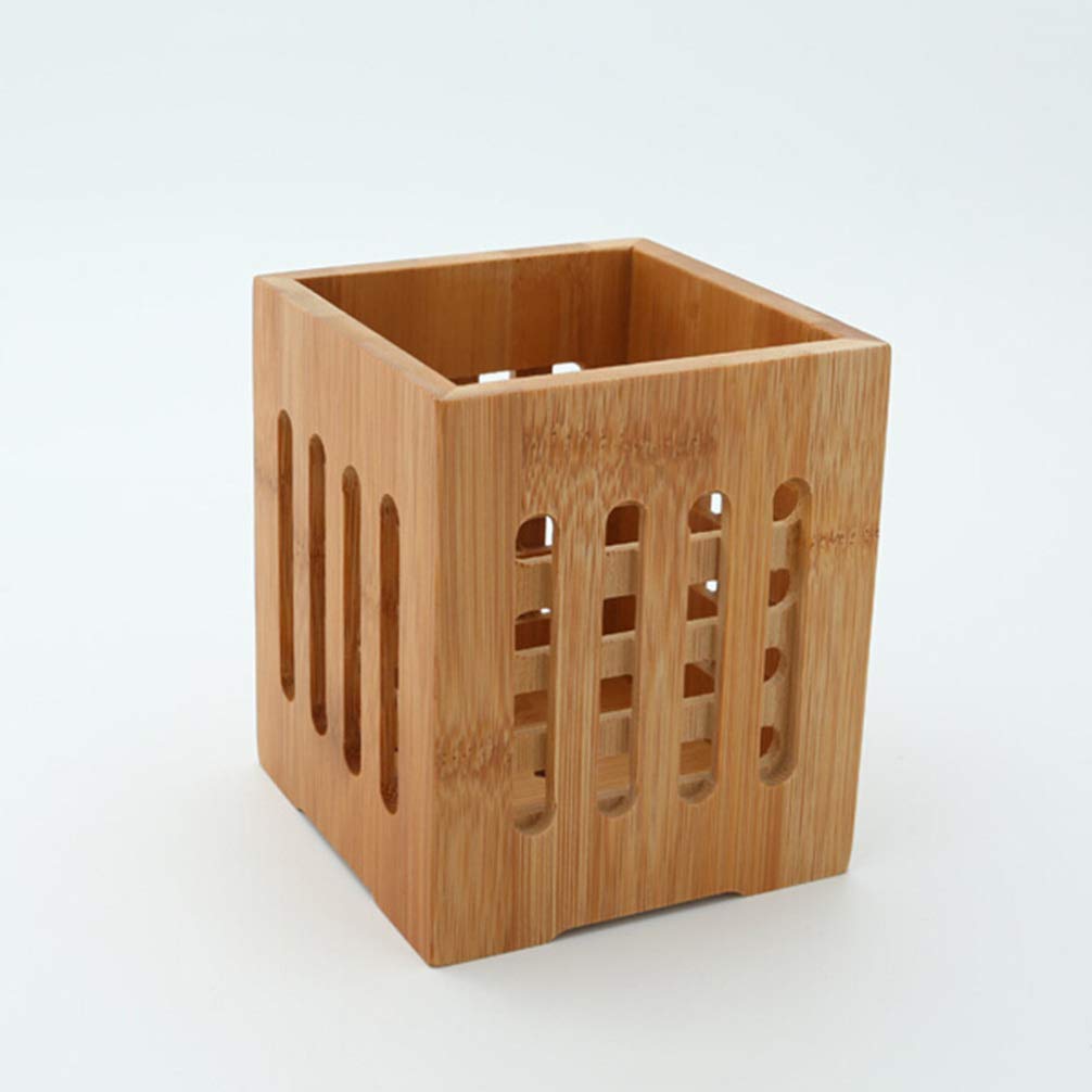 Bamboo Utensil Organizer - Cutlery Holder for Forks, Spoons, Knives & Chopsticks | Kitchen Drawer & Countertop Storage Solution