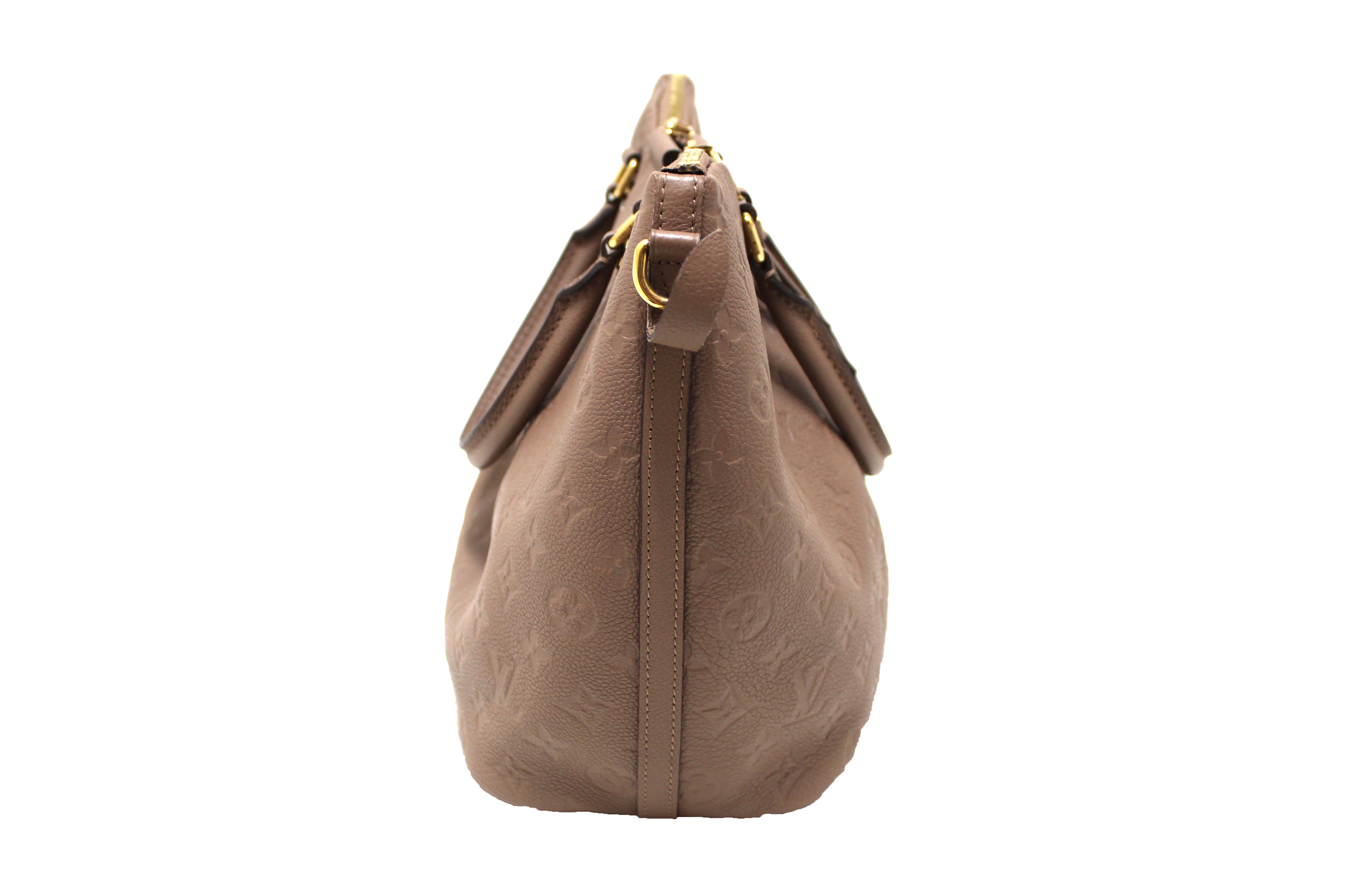Authentic Louis Vuitton Monogram Empreinte Leather Mazarine MM Bag in Gray - Luxury Designer Handbag for Women, Perfect for Work, Travel & Everyday Use