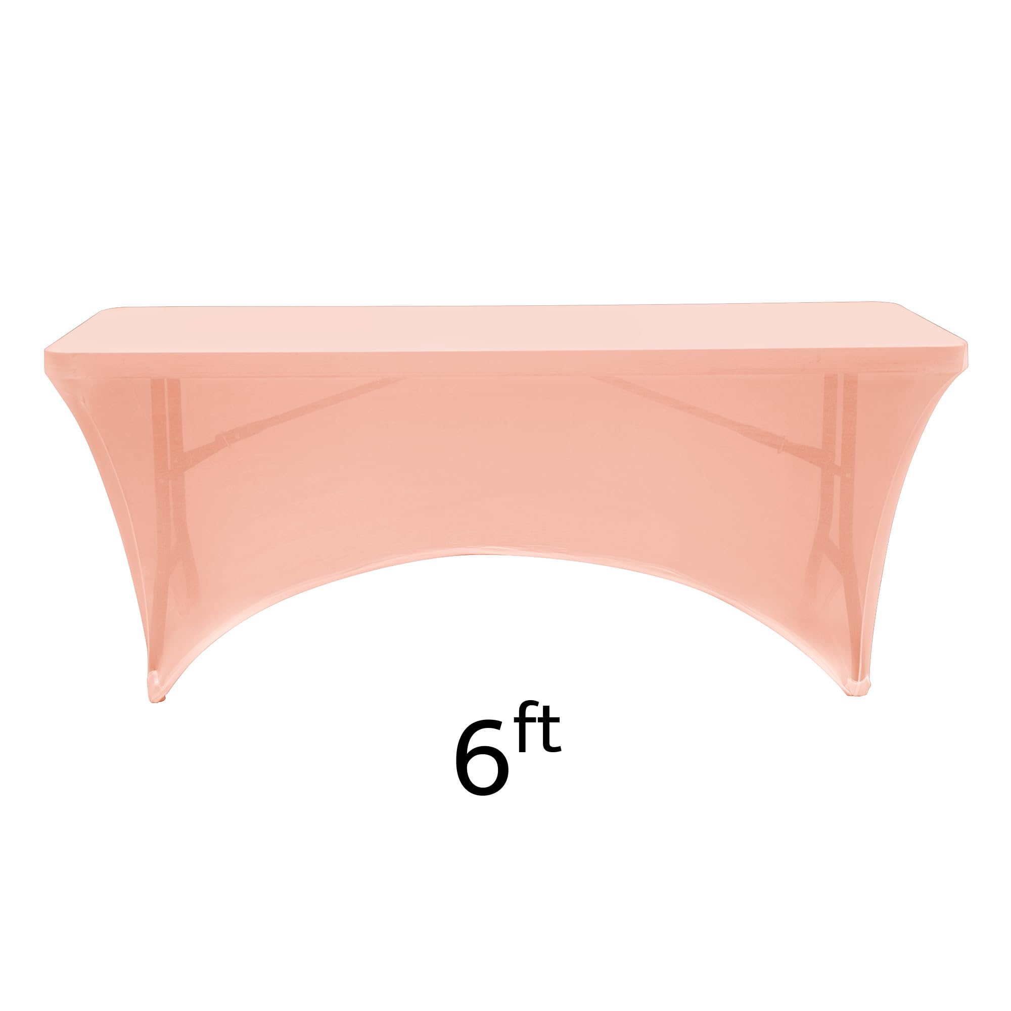 Simply Elegant Rectangle Fitted Spandex Tablecloth - Premium Polyester Blend Stretch Table Cover for 6FT Tables (30