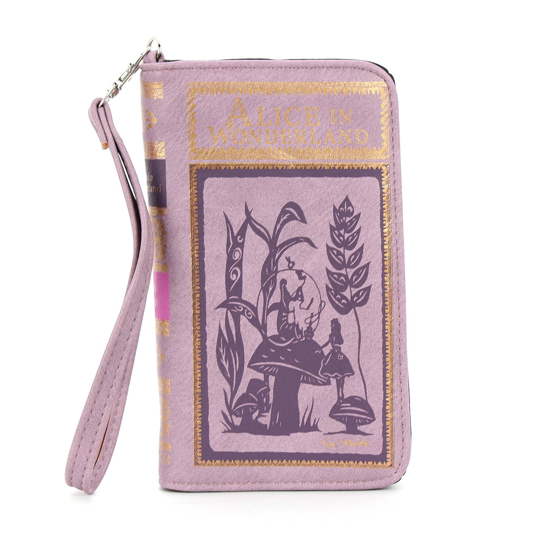 Alice in Wonderland Book Wallet Wristlet - Cute Novelty Clutch Purse for Women & Girls - Perfect for Cosplay, Book Lovers & Disney Fans