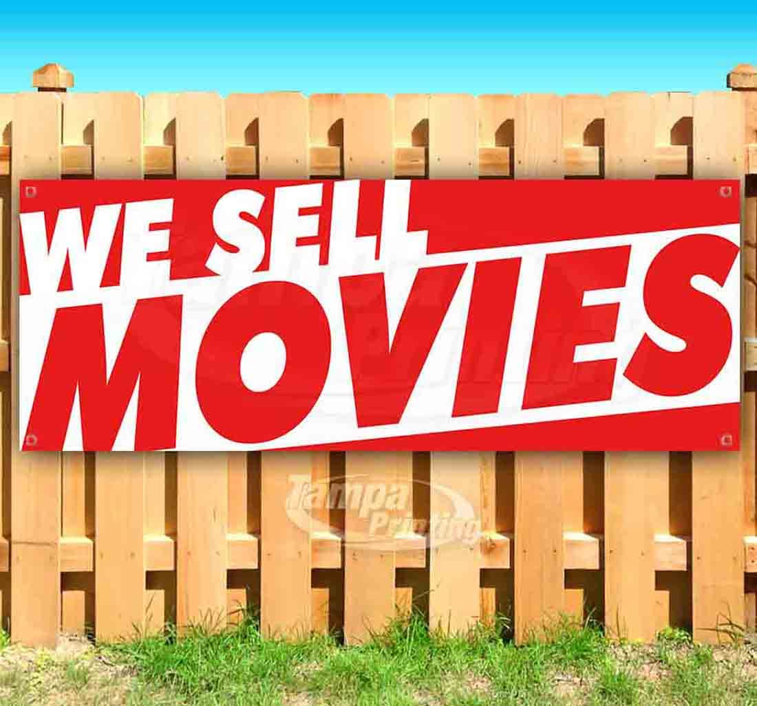 13 oz Heavy-Duty Vinyl Movie Banner with Metal Grommets - Single-Sided Non-Fabric Sign for Theater, Cinema, and Home Decor