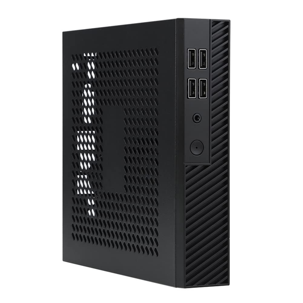 Rheross DX01 Mini ITX Slim Desktop Computer Case - Ultra Thin Half-Height Chassis for Compact PC Builds | Perfect for Home Office, HTPC & Space-Saving Workstations