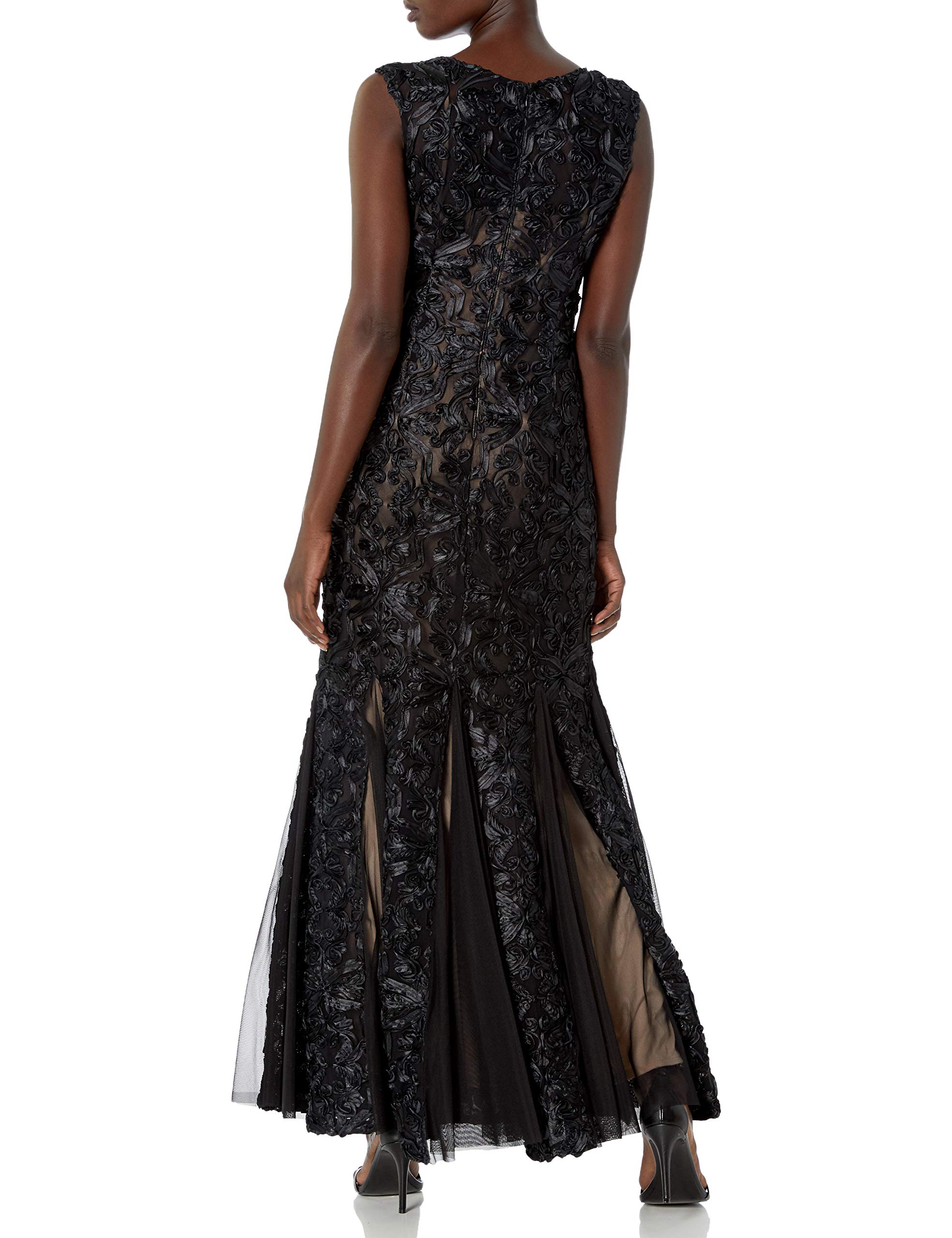 Alex Evenings Women's Long Cap Sleeve Dress - Elegant Formal Gown for Evening Parties, Weddings & Special Occasions | Plus Size Options Available