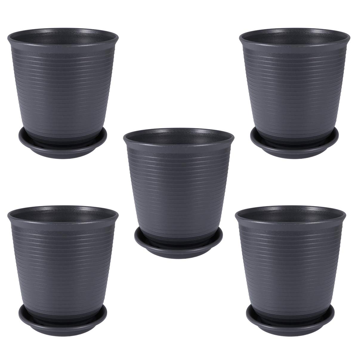 5pcs Mini Resin Succulent Plant Pots - Small Decorative Flower Planters for Home, Office, and Garden Decor