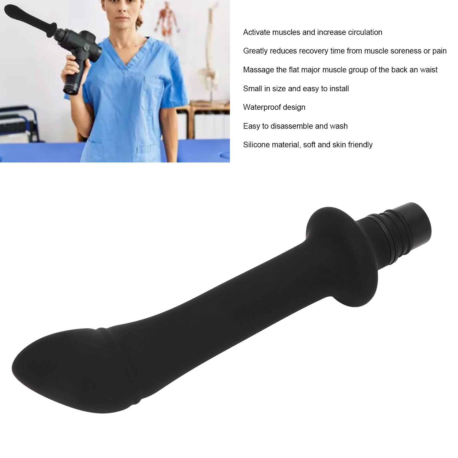 18mm Fascia Gun Replacement Head & 15-16mm Muscle Massage Head - Deep Tissue Massage for Pain Relief, Sports Recovery & Relaxation at Home or Gym