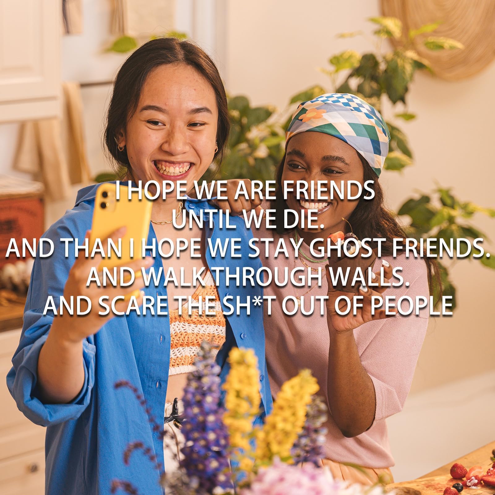Best Friend Keychain Gifts for Women - Cute Ghost Keyring for BFF Birthday, Halloween, Mother's Day - Friendship Gifts for Besties - Perfect for Everyday Carry, Gift Giving & Special Occasions