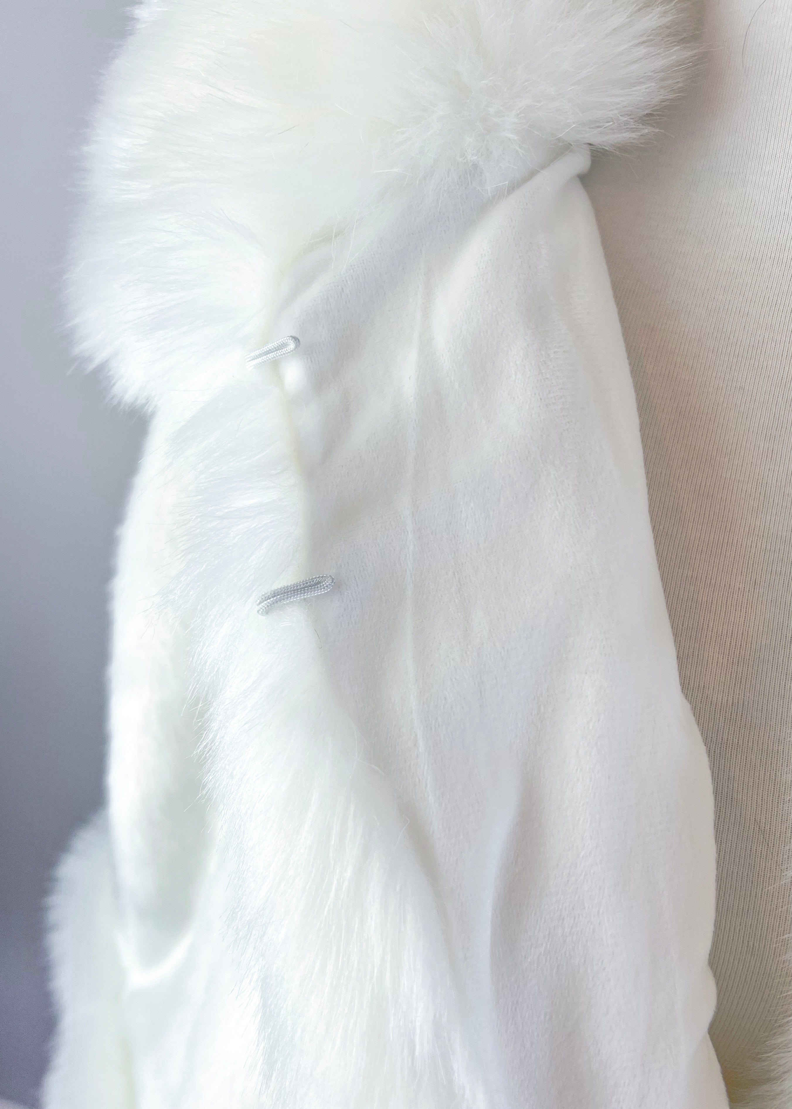Ivory White Fur Cape - Elegant Winter Shawl for Women, Jennifer Wht01 | Perfect for Weddings, Parties & Cold Weather Fashion