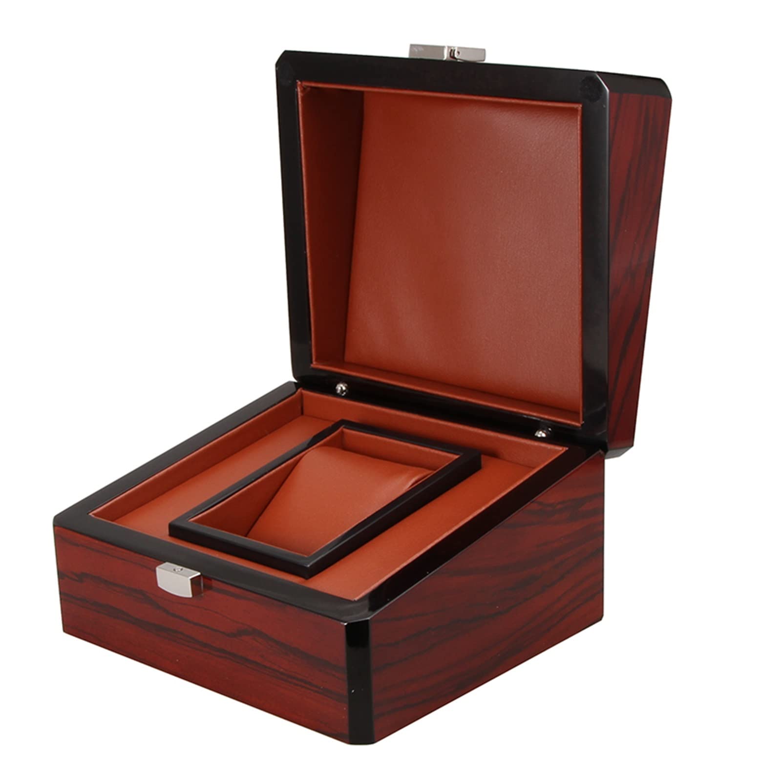 SHYPSN Premium Wooden Watch Box with Cushion - Jewelry Storage Case & Gift Box for Men & Women - Luxury Watch Display Case for Collection, Travel & Home Decor (One Size, Color A)