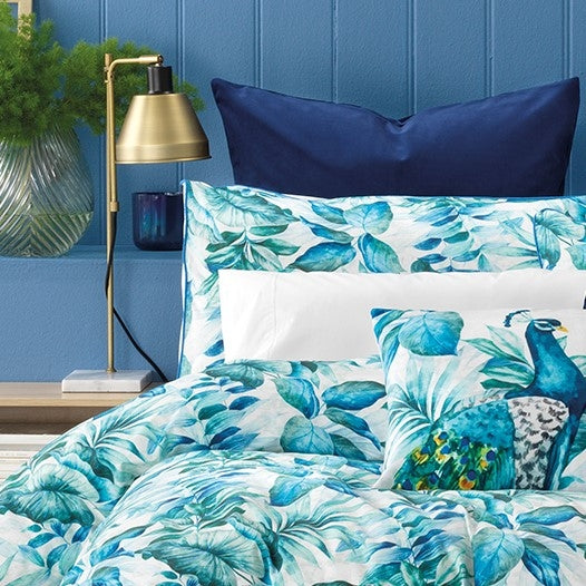 Premium Flinders Blue Quilt Cover Set by Bianca - Soft Cotton Bedding Set for Queen/King Size Beds - Perfect for Master Bedrooms, Guest Rooms & Cozy Home Decor