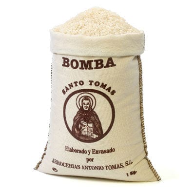 Santo Tomas Bomba Rice for Paella - Premium Spanish Short Grain Rice, 2 lb. 2 oz. - Perfect for Authentic Paella, Risotto & Spanish Cuisine