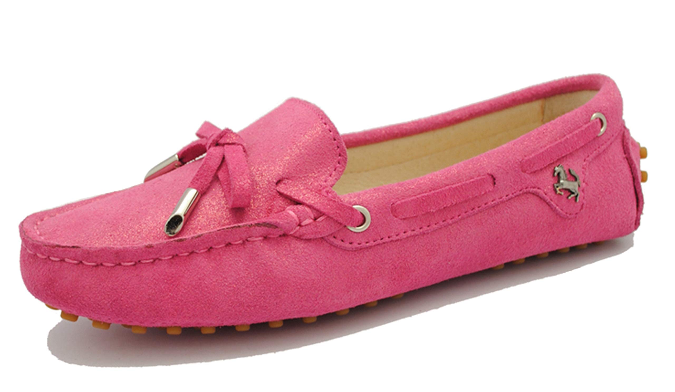 Minishion Women's Glitter Boat Shoes YB9607 - Comfortable Dress Loafers for Casual Wear, Office & Party Occasions