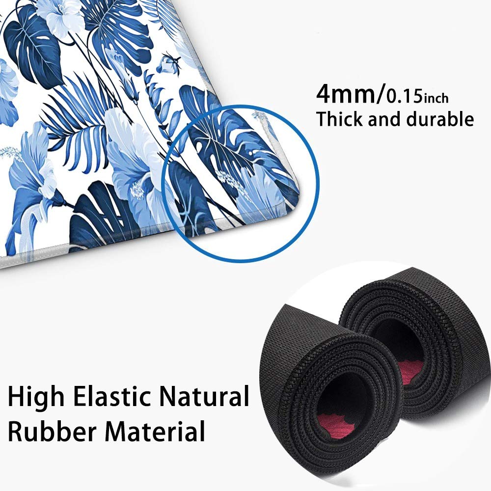 XXL Large Gaming Mouse Pad 31.5x11.8 Inches - Stitched Edge, Anti-Slip Rubber Base, Extended Computer Mouse Mat with Custom Palm Tree Banana Leaves Design - Perfect for PC Gaming, Office Work & Home Computer Setup