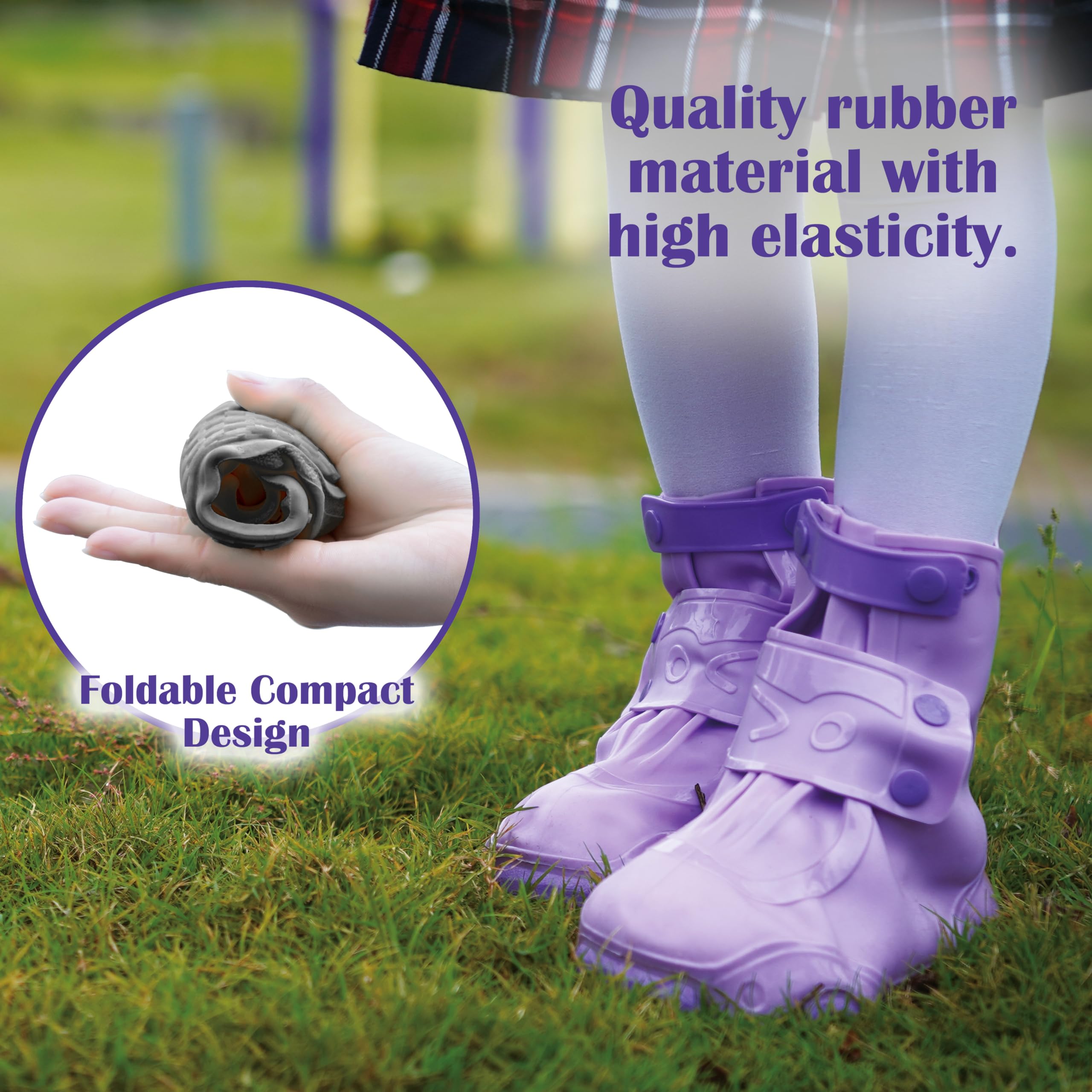 Waterproof Rain Shoe Covers for Kids - Reusable Galoshes & Overshoes for Boys and Girls - Perfect for School, Outdoor Play & Wet Weather Protection