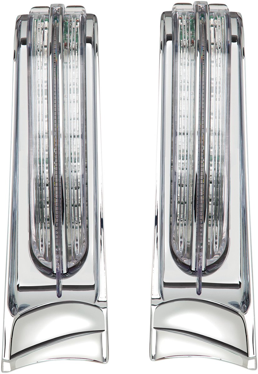 Ciro 40002 LED Saddlebag Accent Lights Chrome for Harley Davidson FLH Touring Models 2014-2016 - Motorcycle Custom Lighting for Night Riding & Enhanced Visibility