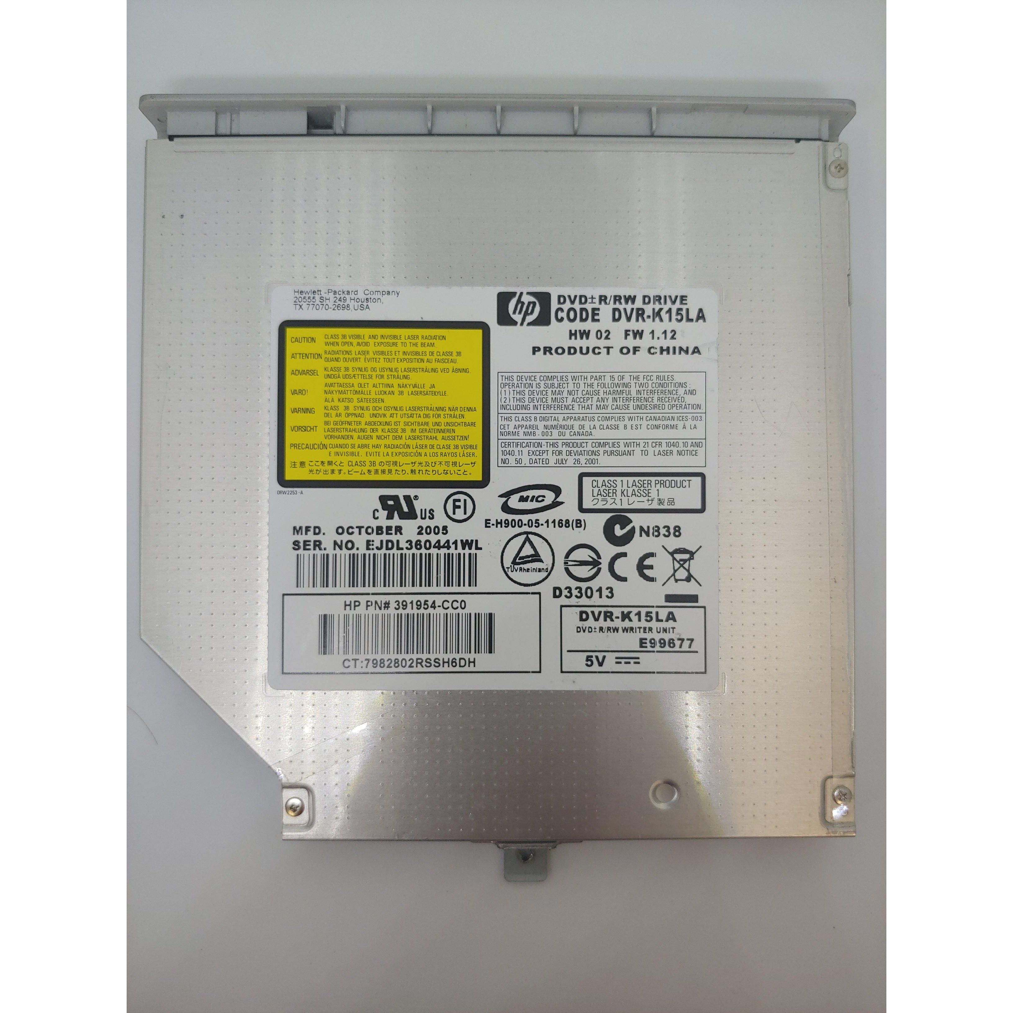 HP CD/DVD RW DL Optical Drive - DVR K15LA 391954 CC0 - External USB Laptop DVD Burner for Windows & Mac - Perfect for Data Backup, Media Playback & Disc Burning