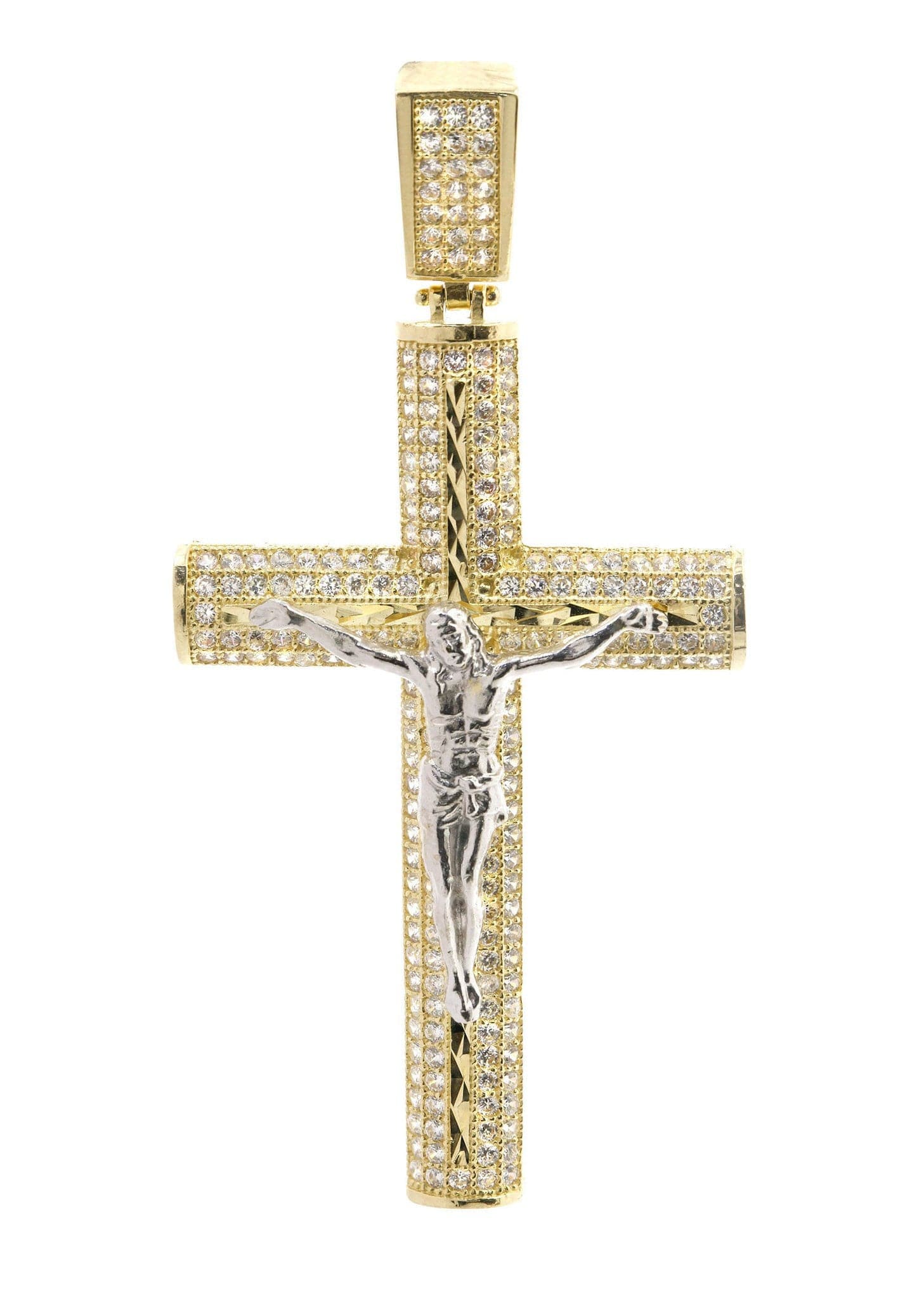 10K Gold Cross Pendant for Women & Men - 7.9 Grams Religious Jewelry Gift for Baptism, First Communion & Everyday Wear