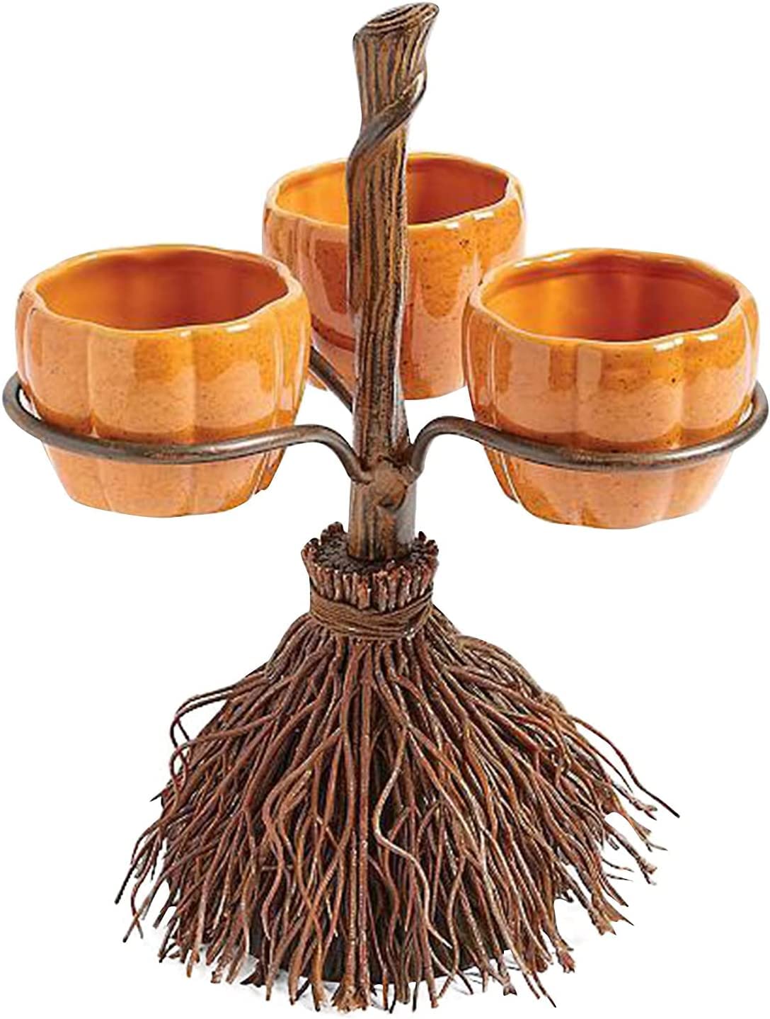 Halloween Pumpkin Snack Bowl Stand - Collapsible Wooden Party Tray & Cupcake Stand for Candy, Snacks, Salad, Dessert | Perfect for Halloween Parties, Home Decor, and Holiday Gatherings