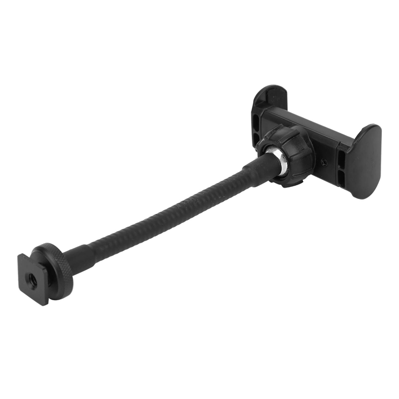 Black Aluminum Ring Light Phone Holder - Portable for Live Streaming & Video Calls