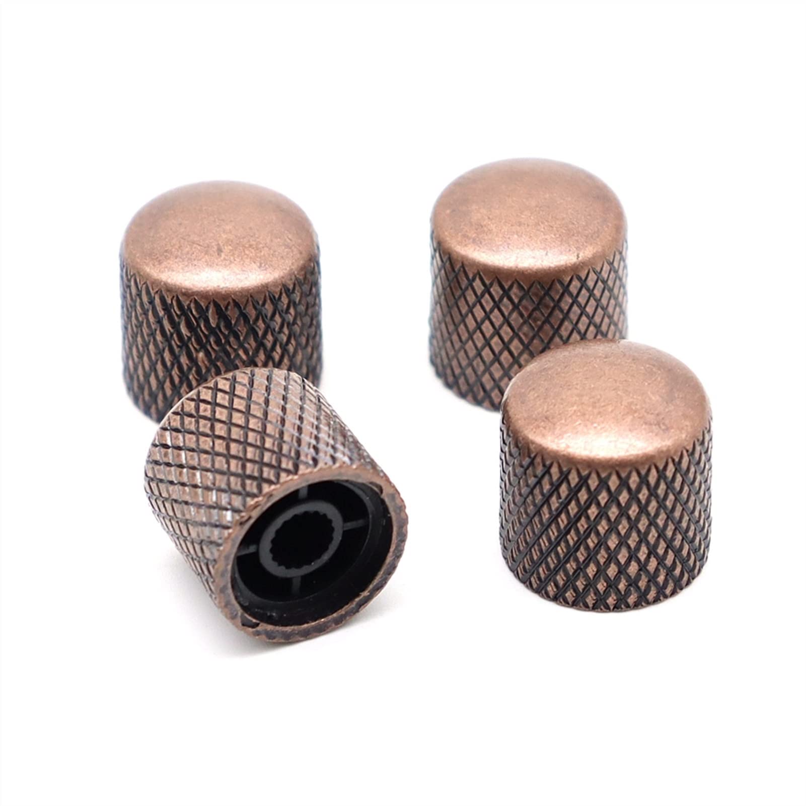 4 Pcs Metal Dome Guitar Knobs 6mm Volume Tone Control Knobs for Electric & Bass Guitar - Perfect for DIY Repairs, Upgrades & Customization