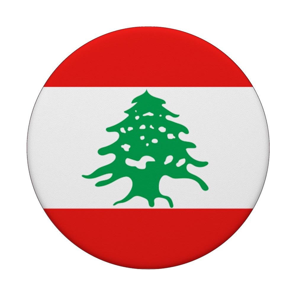 Lebanon Flag PopSockets PopGrip - Swappable Phone Grip & Stand for iPhone, Samsung, Tablets | Perfect for Selfies, Videos, and Hands-Free Use