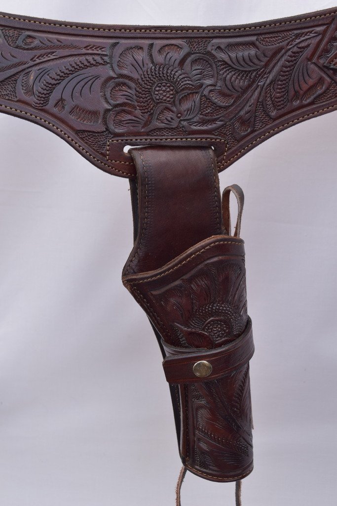 Western Style Cowboy Gun Holster & Belt Rig - Single Drop Holster for .22 Caliber Pistols | Perfect for Cowboy Action Shooting, Reenactments & Outdoor Adventures