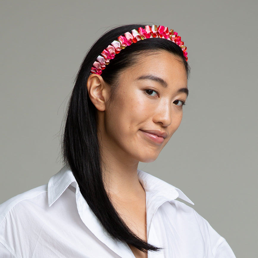 Rafaela Satin Headband for Women - Soft & Elegant Hair Accessories for Wedding, Party, or Everyday Use - Adjustable Comfort Head Wrap (Black)