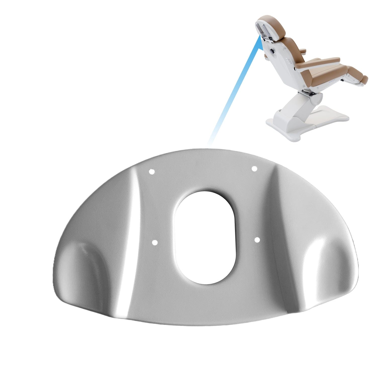 2246B Dental Treatment Chair Headrest - Durable Plastic Replacement for Dental Clinics & Offices - Perfect for Patient Comfort & Ergonomics