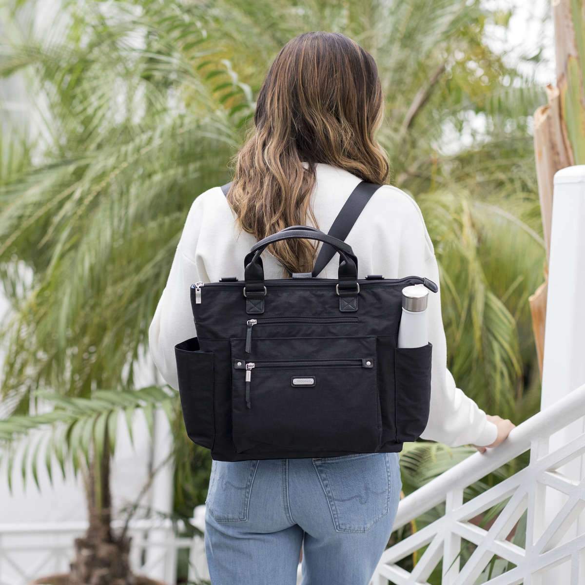 Baggallini 3-in-1 Convertible Backpack with RFID Protection & Phone Wristlet - Stylish Travel Bag for Women, Perfect for Commuting, Shopping & Airplane Carry-On