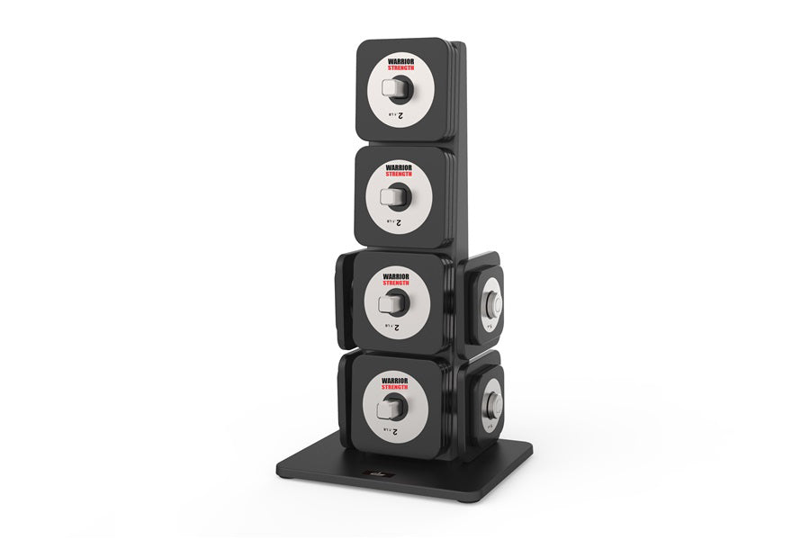 Warrior D22.5 Adjustable Dumbbell Set - 5-25 lbs Adjustable Weight Dumbbells for Home Gym, Strength Training & Full Body Workout - Perfect for Small Spaces & Beginners