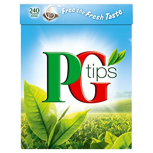 PG Tips Premium Black Tea Bags - 240 Count | Strong English Breakfast Tea for Morning Energy & Afternoon Relaxation | Perfect for Office, Home & Gifting