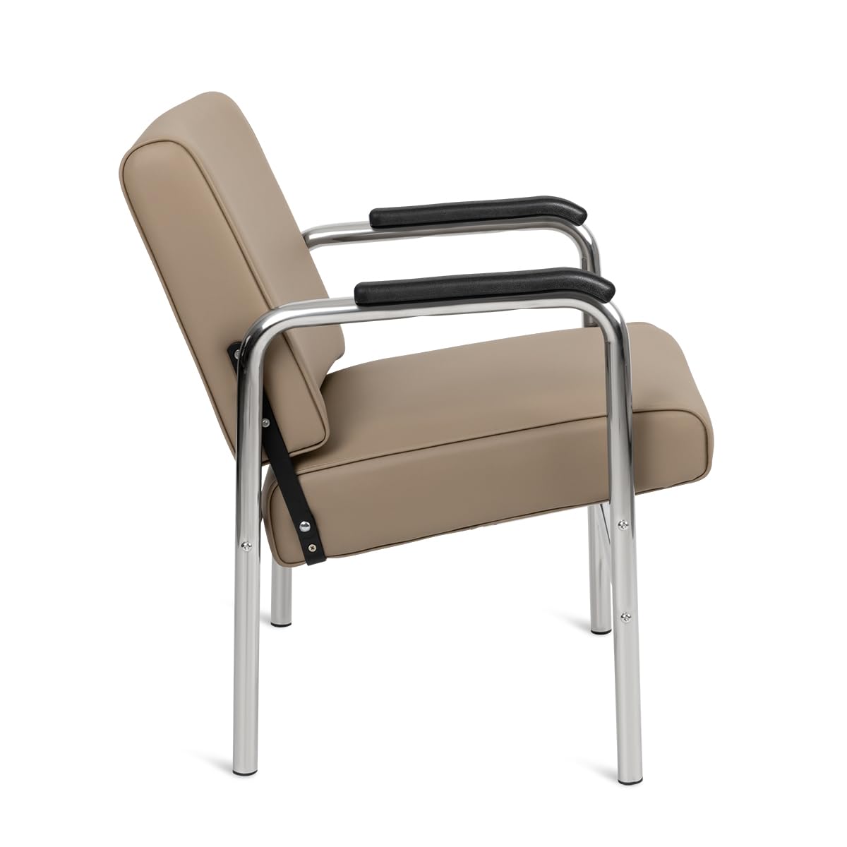 Minerva Alluvia Premium Auto Recline Shampoo Chair - Saddle Brown Leather Salon Chair for Hair Washing & Styling - Perfect for Salons, Spas & Home Use
