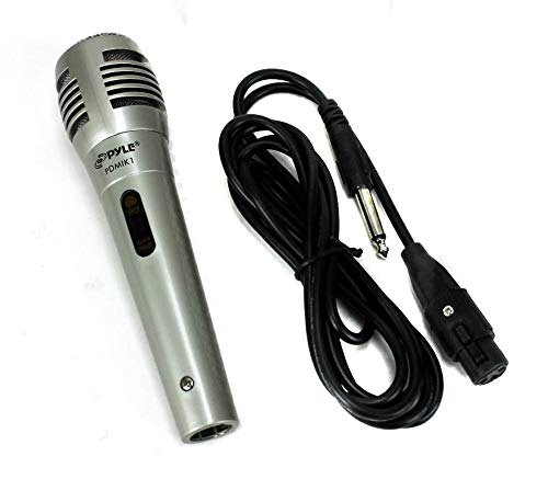 PYLE PDMIK1 Professional Dynamic Handheld Microphone with Cable - Ideal for Live Performances, Karaoke, Podcasting & Studio Recording