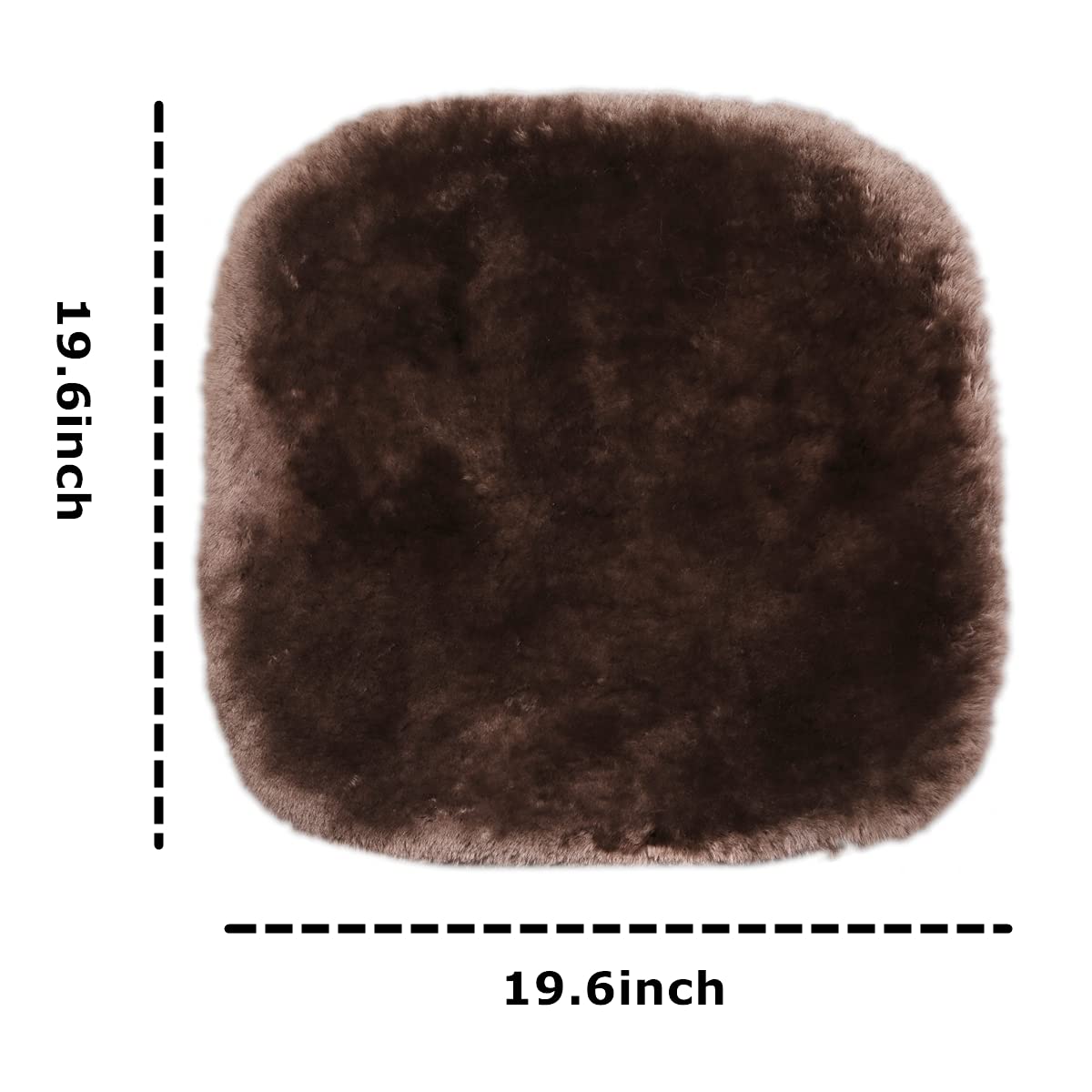 Premium Natural Sheepskin Seat Cushion Cover - 100% Genuine Wholehide Short Wool Car Seat Pad | Universal Fit for Cars, Trucks, SUVs & Vans | Olive Brown Luxury Car Accessory | Perfect for Long Drives, Winter Comfort & Enhanced Interior Style