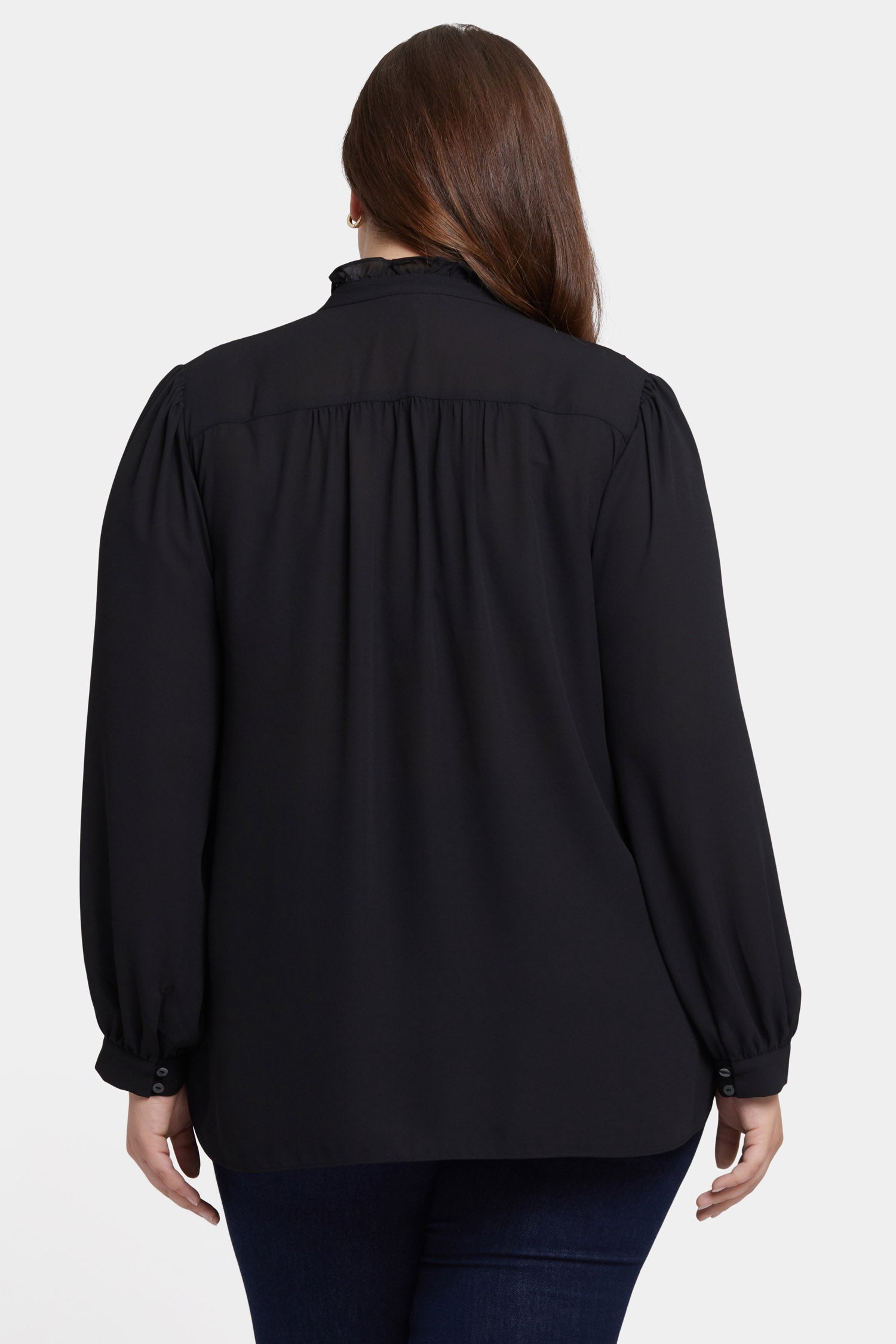 Plus Size Hannah Blouse for Women - Elegant Black Tunic Top | Perfect for Office Wear, Date Nights & Special Occasions