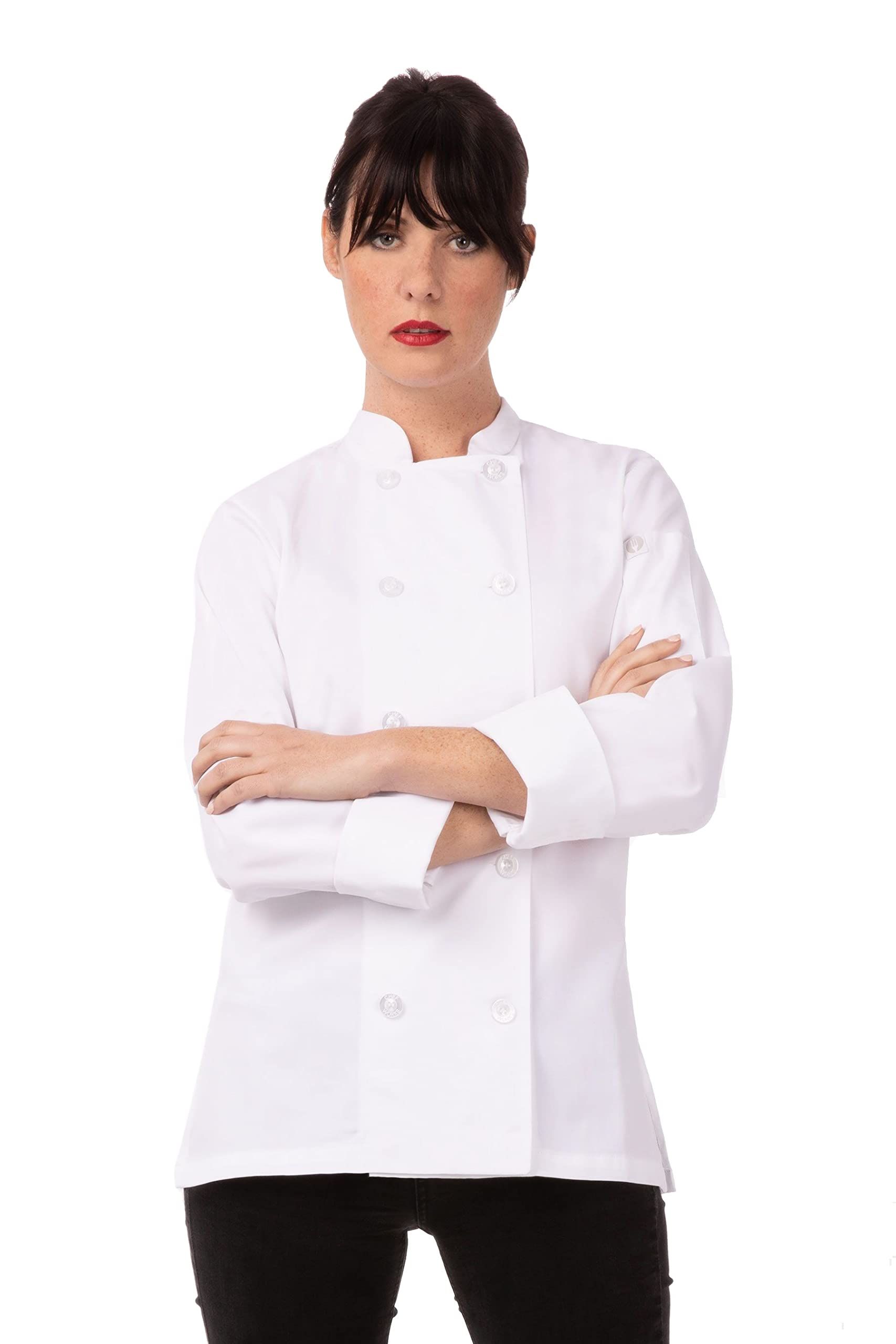 Chef Works Women's Le Mans Chef Coat - Professional Kitchen Uniform for Cooking, Baking & Culinary Arts | Perfect for Chefs, Bakers & Culinary Students
