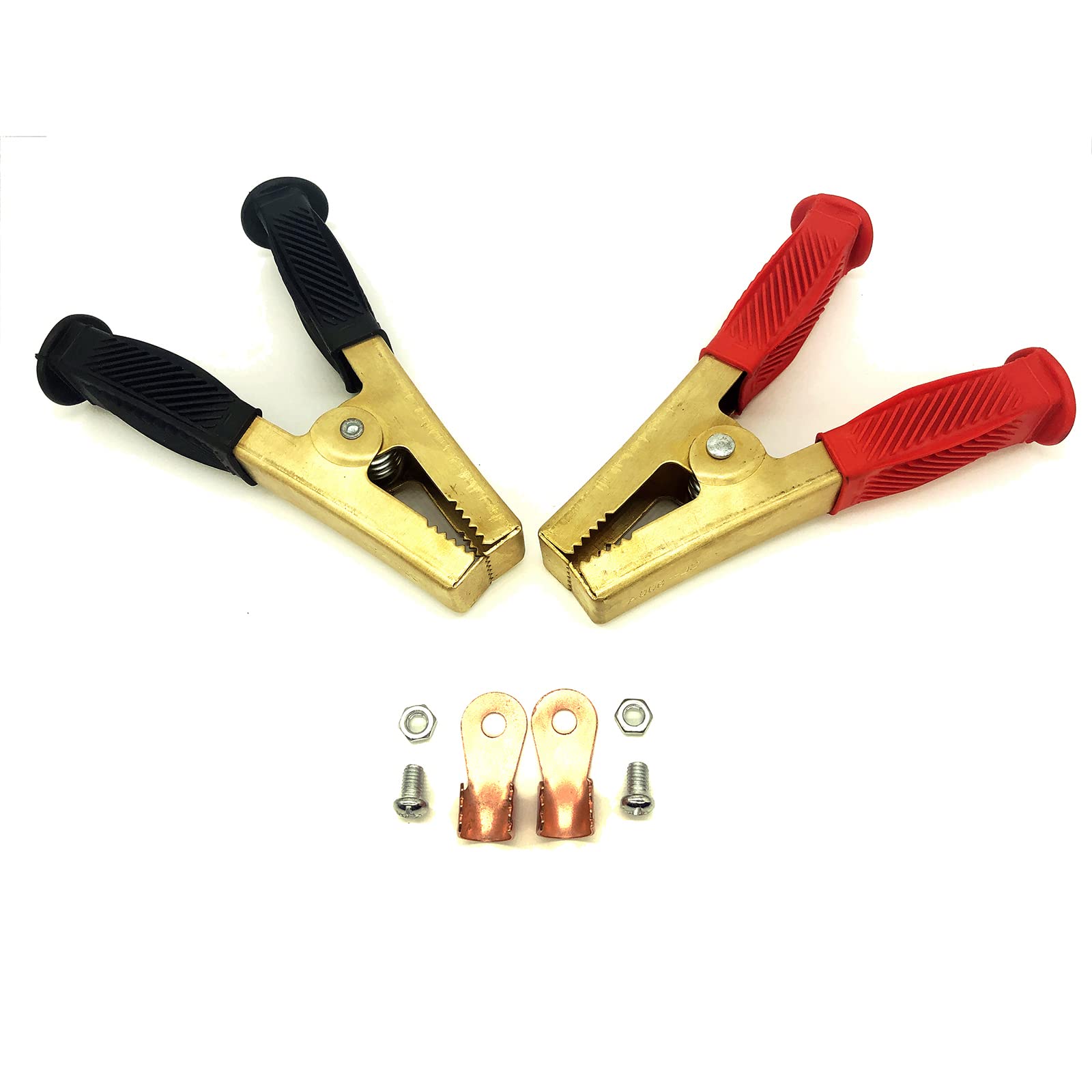 Heavy Duty Copper Battery Clamps 100A-1500A for Car Jump Start & Welding - High Conductivity Alligator Clips for Jumper Cables, Chargers & Power Tools - Ideal for Automotive Repair, Emergency Jump Starts & DIY Welding Projects