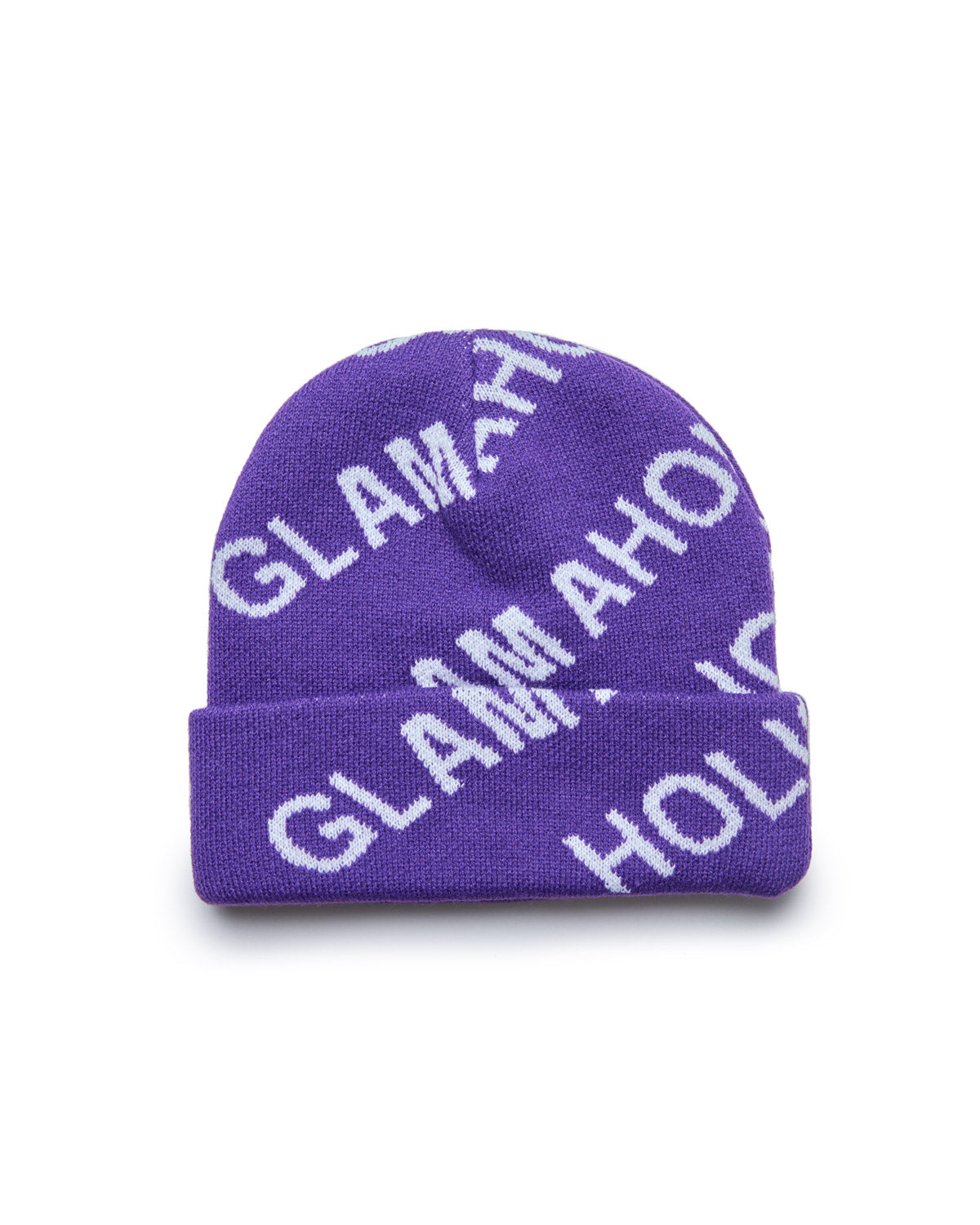 Monogram Beanie - Soft Purple Knit Winter Hat for Men & Women - Perfect for Skiing, Snowboarding & Outdoor Activities