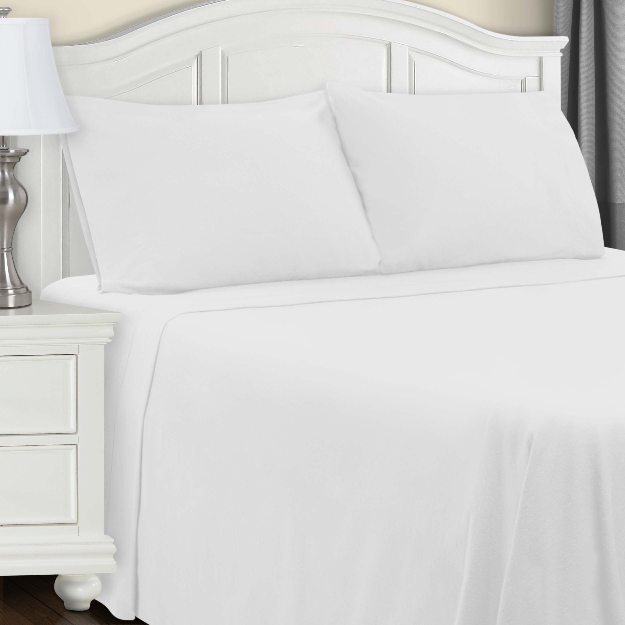 Premium Cotton Flannel Deep Pocket Sheet Set - Soft & Cozy Bedding for Winter - Queen Size, Solid Trellis Pattern - Perfect for Cold Nights & Guest Rooms
