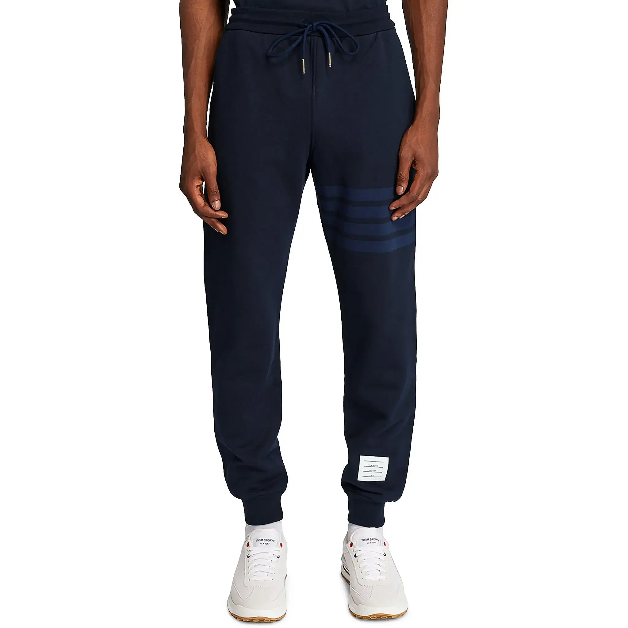 Thom Browne Classic Loopback 4-Bar Blue Sweatpants for Men - Premium Cotton Joggers for Casual Wear & Lounge Comfort
