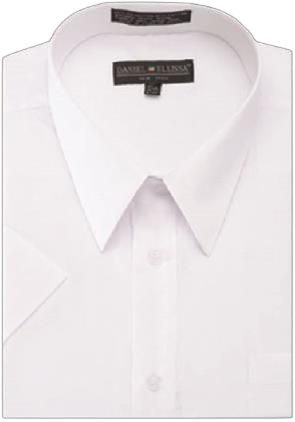 DS3001S White Short Sleeve Shirt by Daniel Ellissa - Casual Summer Wear for Men, Perfect for Office & Outdoor Activities