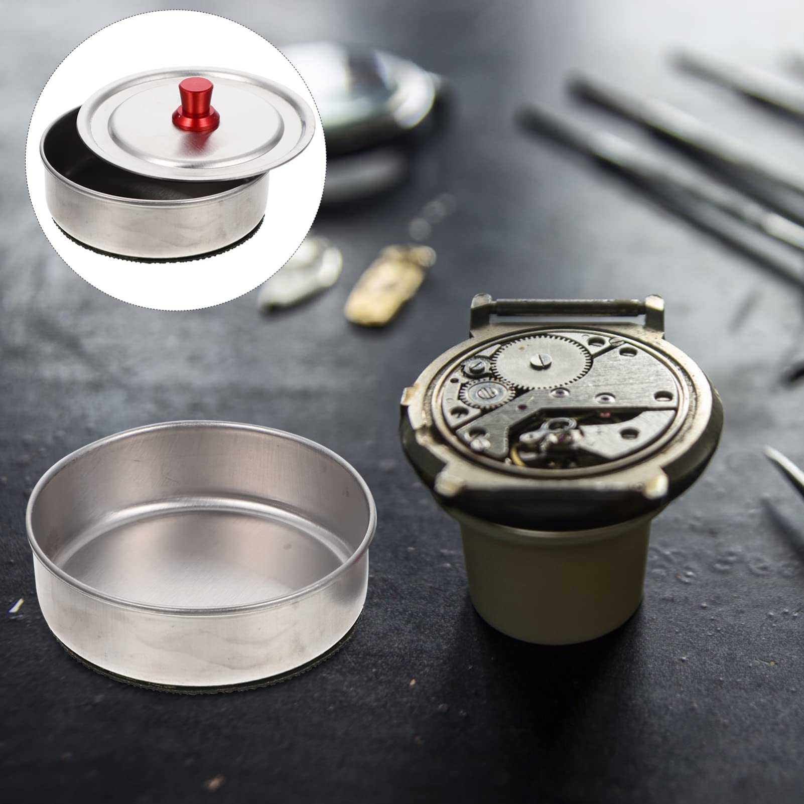 **Hemobllo Watch Oil Washing Jar - Professional Watch Cleaning Jar & Repair Accessory for Watchmakers - Ideal for Watch Parts Cleaning & Maintenance**    *(Use Case: Perfect for watch repair shops, hobbyists, and professionals to clean and maintain watch parts efficiently.)*