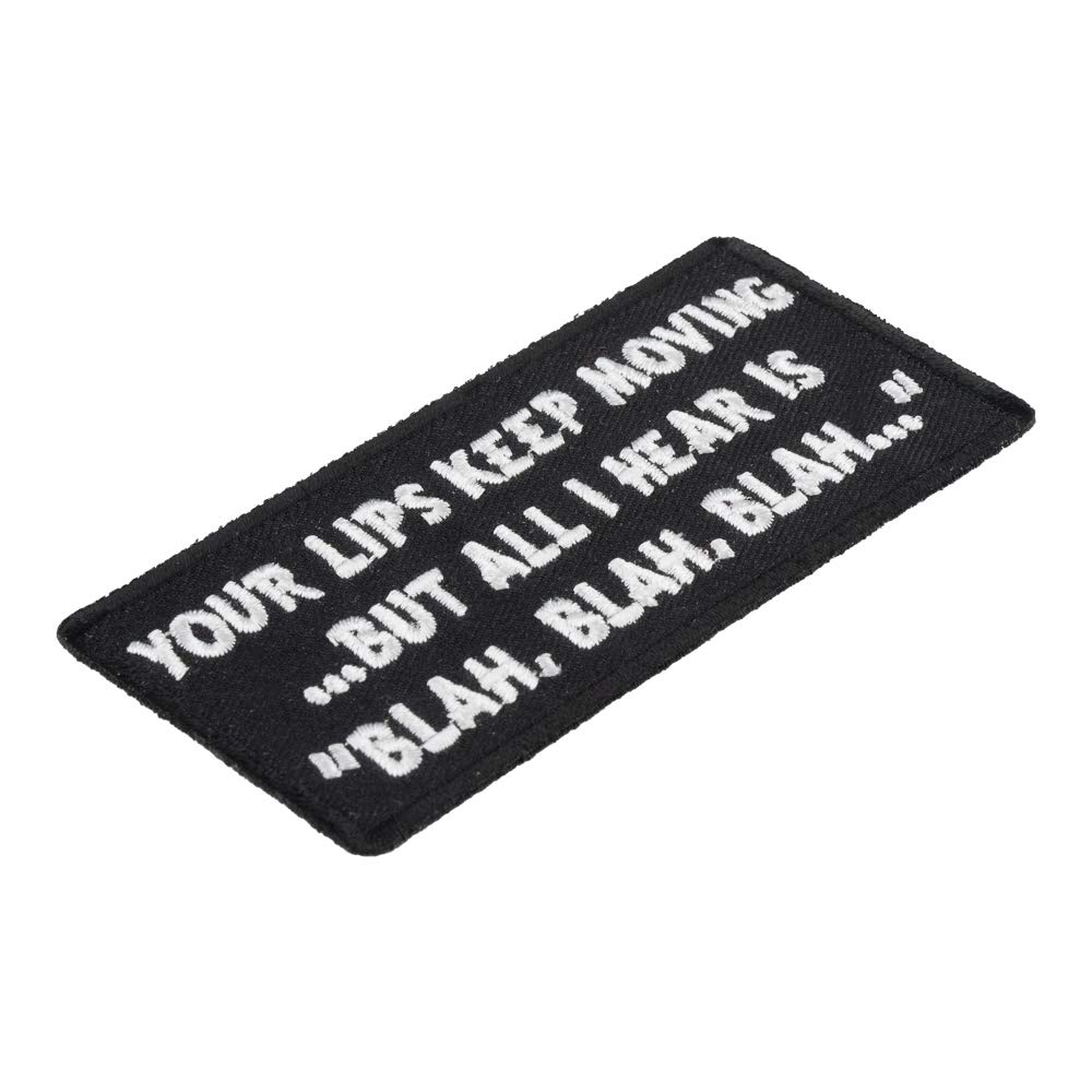 Funny All I Hear is Blah Blah Blah Iron On Patch - Embroidered Applique for Jackets, Hats & Backpacks - Express Your Attitude with Humorous Sew-on Badges