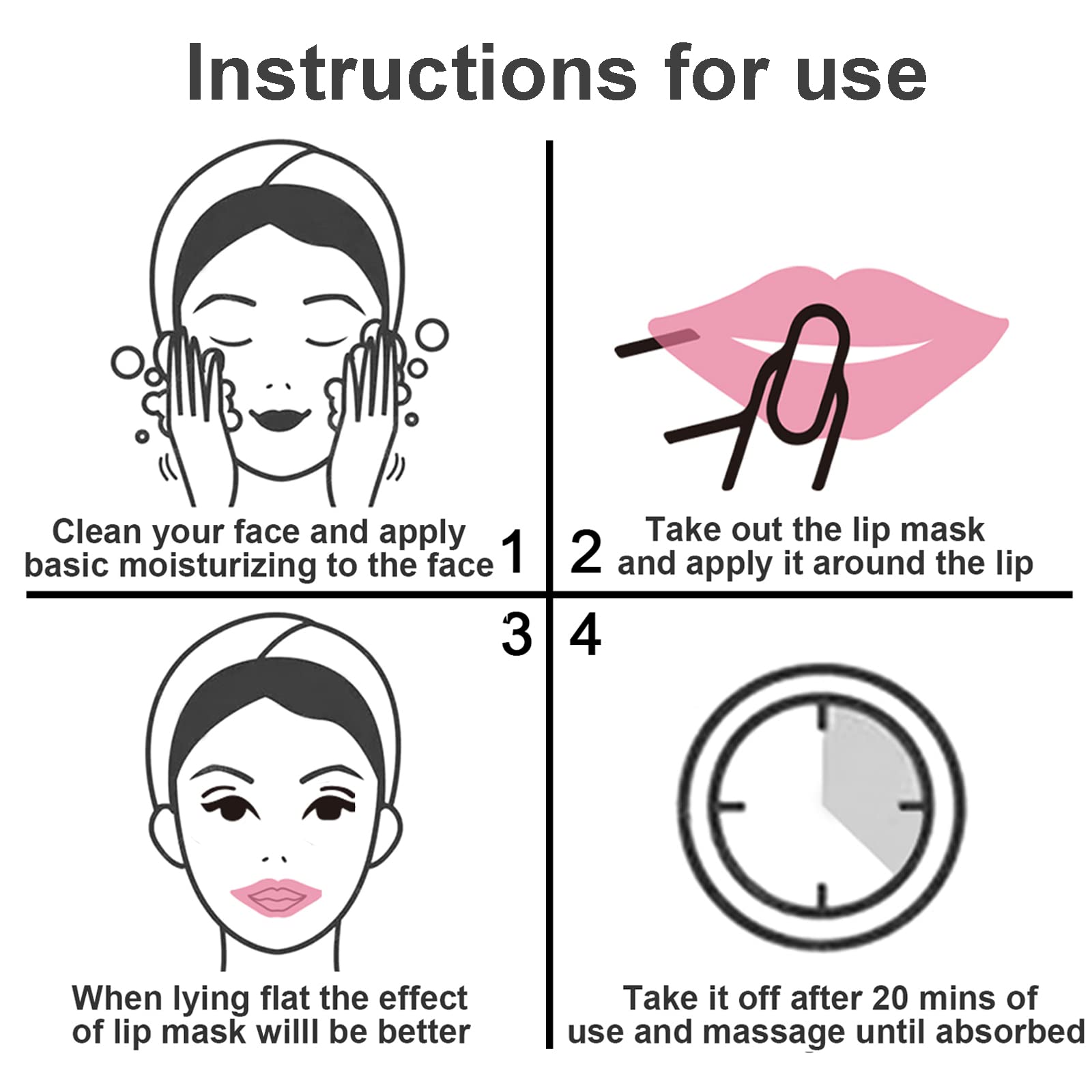Permotary 30 PCS Collagen Lip Mask - Hydrating Lip Care Gel Pads for Moisturizing, Reducing Chapped Lips & Smoothing Fine Lines - Plumping Lip Patches for Firm & Hydrated Lips - Perfect for Night Care, Makeup Prep & Dry Lip Treatment